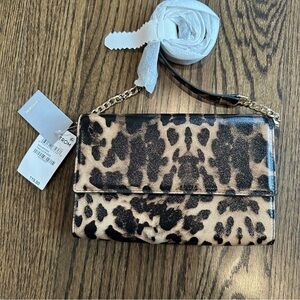 NWT Leopard Print Crossbody / Clutch Bag